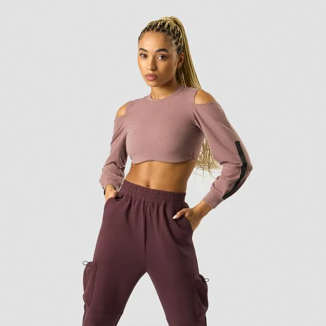 ICANIWILL Stance Cropped Long Sleeve, Light Mauve 3 ICANIWILL Stance Cropped Long Sleeve, Light Mauve