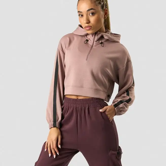 ICANIWILL Stance Cropped Hoodie, Light Mauve 17 ICANIWILL Stance Cropped Hoodie, Light Mauve - Billede 15