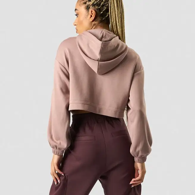 ICANIWILL Stance Cropped Hoodie, Light Mauve 3 ICANIWILL Stance Cropped Hoodie, Light Mauve