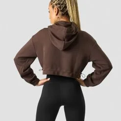 ICANIWILL Stance Cropped Hoodie, Dark Brown -Udstyr og tilbehør butik 13185 284R ICANIWILL Stance Cropped Hoodie DarkBrown 0123 5