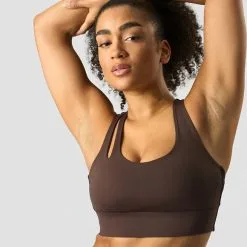 ICANIWILL Stance Sports Bra, Dark Brown -Udstyr og tilbehør butik 13186 284R ICANIWILL Stanc Sports Bra DarkBrown 0123 6 2