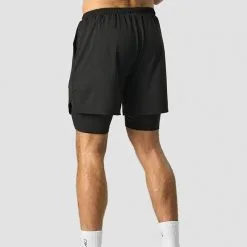 ICANIWILL Stride 2-in-1 Shorts, Black -Udstyr og tilbehør butik 13195 001R ICANIWILL Stride Shorts 2 in 1 Black 2