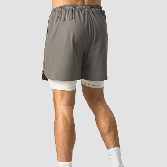 ICANIWILL Stride 2-in-1 Shorts, Grey 4 ICANIWILL Stride 2-in-1 Shorts, Grey - Billede 2