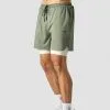 ICANIWILL Stride 2-in-1 Shorts, Sea Green -Udstyr og tilbehør butik 13195 286R ICANIWILL Stride Shorts 2 in 1 Sea Green 1
