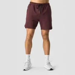 ICANIWILL Stride Sweat Shorts, Burgundy