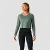 ICANIWILL Stride Cropped Long Sleeve, Sea Green 2 ICANIWILL Stride Cropped Long Sleeve, Sea Green -Udstyr og tilbehør butik 13209 286R ICIW Stride Cropped Long Sleeve Sea Green 01 feb23 2