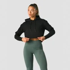 ICANIWILL Stride Cropped Hoodie, Black