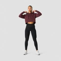 ICANIWILL Stride Cropped Hoodie, Burgundy -Udstyr og tilbehør butik 13212 006R ICIW Stride Cropped Hoodie Burgundy 04 feb23