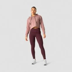 ICANIWILL Stride Cropped Hoodie, Burgundy -Udstyr og tilbehør butik 13212 194R ICIW Stride Cropped Hoodie Light Mauve 05 feb23