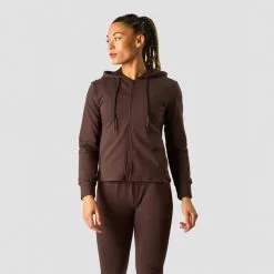 ICANIWILL Stride Zipper Hoodie, Dark Brown -Udstyr og tilbehør butik 13213 284R ICIW Stride Zipper Hoodie Dark Brown 01 feb23 1