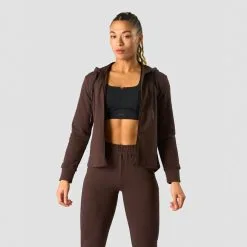 ICANIWILL Stride Zipper Hoodie, Dark Brown -Udstyr og tilbehør butik 13213 284R ICIW Stride Zipper Hoodie Dark Brown 03 feb23