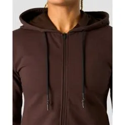 ICANIWILL Stride Zipper Hoodie, Dark Brown -Udstyr og tilbehør butik 13213 284R ICIW Stride Zipper Hoodie Dark Brown 04 feb23 1