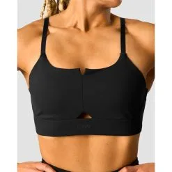 ICANIWILL Stride Strappy Sportsbra, Dark Brown -Udstyr og tilbehør butik 13215 001R ICIW Stride Strappy Sportsbra Black 03 feb23 3