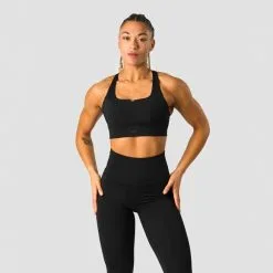 ICANIWILL Stride Sports Bra, Burgundy -Udstyr og tilbehør butik 13216 001R ICIW Stride Sports Bra Black 01 feb23