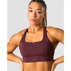 ICANIWILL Stride Sports Bra, Dark Brown -Udstyr og tilbehør butik 13216 006R ICIW Stride Sports Bra Burgundy 05 feb23 3