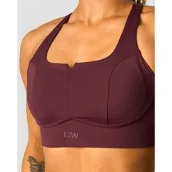 ICANIWILL Stride Sports Bra, Burgundy -Udstyr og tilbehør butik 13216 006R ICIW Stride Sports Bra Burgundy 06 feb23