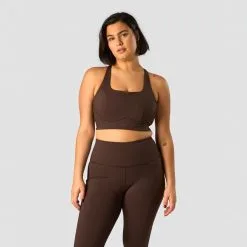 ICANIWILL Stride Sports Bra, Black -Udstyr og tilbehør butik 13216 284R ICIW Stride Sports Bra Dark Brown 04 feb23 1