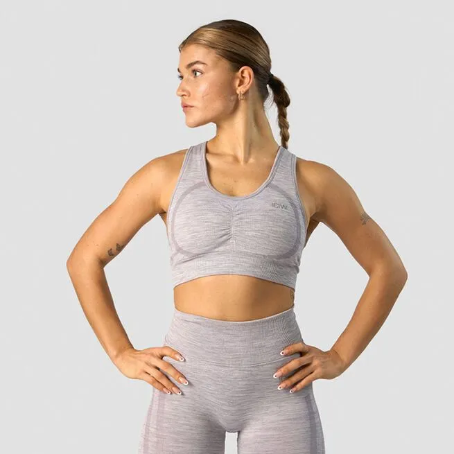ICANIWILL Rush Seamless Sports Bra, Lavender Melange 3 ICANIWILL Rush Seamless Sports Bra, Lavender Melange