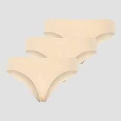 ICANIWILL Soft Thong 3-pack, Beige -Udstyr og tilbehør butik 13226 164R ICANIWILL Soft Thong 3 pack Beige 0223 2