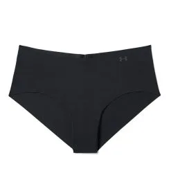 Under Armour Pure Stretch Hipster 3-Pack, Black/Graphite -Udstyr og tilbehør butik 1325616 001R UA Pure Stretch Hipster 3 Pack Black Graphite 04 0822