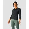 ICANIWILL Charge Zipper 7/8 Sleeve Wmn, Black