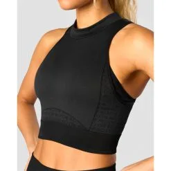 ICANIWILL Signature Seamless Cropped Tank Top, Black -Udstyr og tilbehør butik 13293 001R ICANIWILL Signature Seamless Cropped Tank Top Black 04 maj23