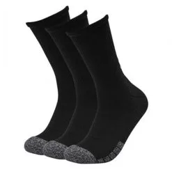 Under Armour UA Heatgear Crew 3-pack Socks, White 12 Under Armour UA Heatgear Crew 3-pack Socks, White -Udstyr og tilbehør butik 1346751 001 UA Heatgear Crew 3 pack Socks Black 1