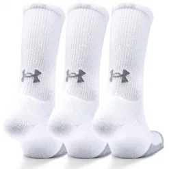 Under Armour UA Heatgear Crew 3-pack Socks, Black -Udstyr og tilbehør butik 1346751 100 R UA Heatgear Crew 3 pack Socks White 2