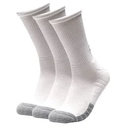 Under Armour UA Heatgear Crew 3-pack Socks, White 10 Under Armour UA Heatgear Crew 3-pack Socks, White -Udstyr og tilbehør butik 1346751 100 R UA Heatgear Crew 3 pack Socks White1 1