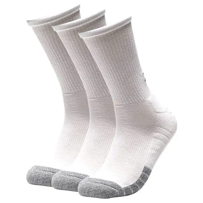 Under Armour UA Heatgear Crew 3-pack Socks, White 5 Under Armour UA Heatgear Crew 3-pack Socks, White - Billede 3