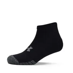 Under Armour UA Heatgear Low Cut 3-pack Socks, Black/Steel -Udstyr og tilbehør butik 1346753 001R UA Heatgear Low Cut 3 pack Socks Black Steel 04 0822