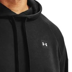 Under Armour UA Rival Fleece Hoodie, Black -Udstyr og tilbehør butik 1357092 001R UnderArmour Rival Fleece Hoodie Black 0123