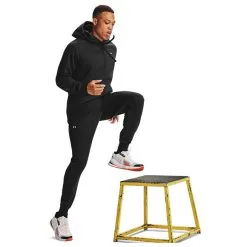 Under Armour UA Rival Fleece Hoodie, Black -Udstyr og tilbehør butik 1357092 001R UnderArmour Rival Fleece Hoodie Black 0123 1