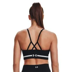 Under Armour UA Seamless Low Long Bra, Black -Udstyr og tilbehør butik 1357719 001R Under Armour UA Seamless Low Long Bra Black 02 0821