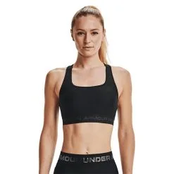 Under Armour UA Crossback Mid Bra, Black