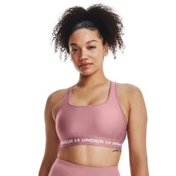 Under Armour UA Crossback Mid Bra, Pink Elixir -Udstyr og tilbehør butik 1361034 697 FC MD