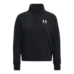 Under Armour Rival Fleece Half Zip, Black -Udstyr og tilbehør butik 1373030 001 HF