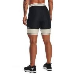 UA Project Rock Bike Short, Black/Summit White -Udstyr og tilbehør butik 1373588 001R Project Rock UA Project Rock Bike Short Black Summit White 03 0922
