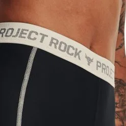 UA Project Rock Bike Short, Black/Summit White -Udstyr og tilbehør butik 1373588 001R Project Rock UA Project Rock Bike Short Black Summit White 04 0922