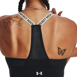 Project Rock Infinity Mid Bra Black -Udstyr og tilbehør butik 1373590 002R ProjectRock Infinity Mid Bra Black 0123 1