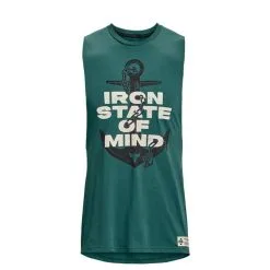 UA Project Rock State Of Mind Muscle Tank, Coastal Teal -Udstyr og tilbehør butik 1376941 722R UA Project Rock State of Mind Muscle Tank Coastal Teal 04 jan23