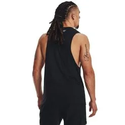 UA Project Rock Iron Muscle Tank, Black -Udstyr og tilbehør butik 1377290 001R UA ProjectRock Iron Muscle Tank Black 0123 2