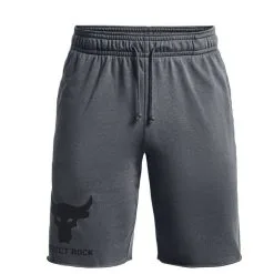 Project Rock Brahma Bull Terry Shorts, Black -Udstyr og tilbehør butik 1377429 012R UA Project Rock Brahma Bull Terry Shorts Pitch Gray 05 jan23 2