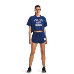 Project Rock SS Crop Rival Terry TG Blue Mirage -Udstyr og tilbehør butik 1377447 471R UA Project Rock SS Crop Rival Terry TG Blue Mirage 03 jan23