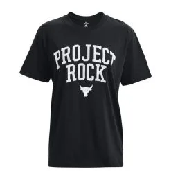 Project Rock Heavyweight Campus T-shirt Black -Udstyr og tilbehør butik 1377449 001R UA Project Rock Hwt Campus T shirt Black 03 jan23