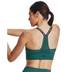 Project Rock Infinity Mid Bra Black -Udstyr og tilbehør butik 1377954 722R UA Project Rock HeatGear Printed Ankle Leggings Fam Coastal Teal 08 jan23