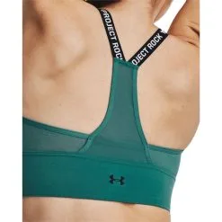 Project Rock Infinity Mid Bra Black -Udstyr og tilbehør butik 1377954 722R UA Project Rock HeatGear Printed Ankle Leggings Fam Coastal Teal 09 jan23