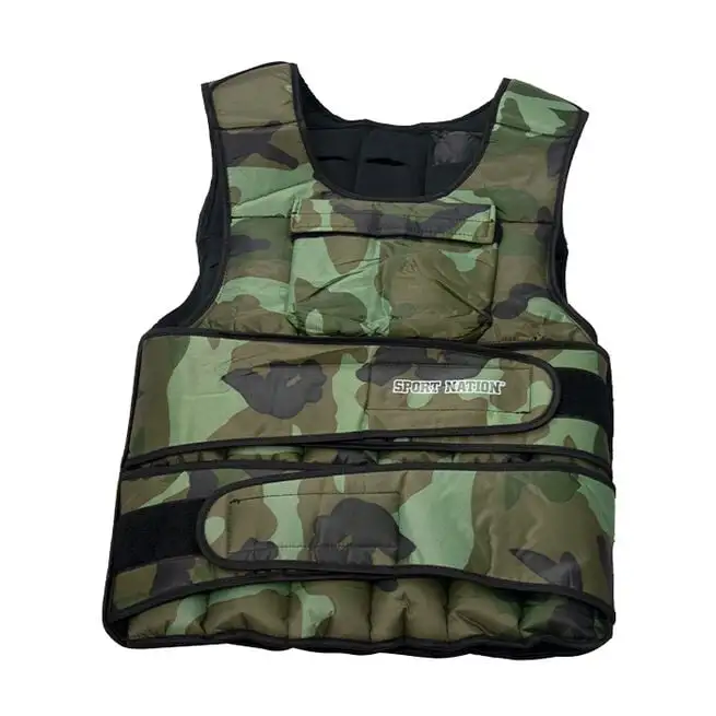 Sport Nation Adjustable Weight Vest With Front Pocket 10 Kilo, Camo 3 Sport Nation Adjustable Weight Vest With Front Pocket 10 Kilo, Camo