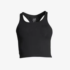 Casall Sportswear Crop Rib Racerback, Black -Udstyr og tilbehør butik 204249010r casall bold rib crop tank black 3 1