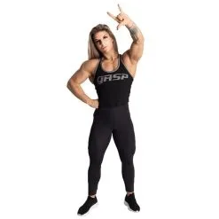 GASP Rib Crop T-Back, Light Grey Melange -Udstyr og tilbehør butik 210002999R Gasp Rib Crop T Back Black 06 aug21 2